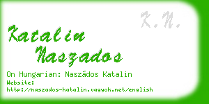 katalin naszados business card